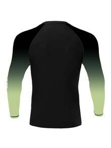 Manfinity KASUA Men's Letter Print Ombre Raglan Long Sleeve Surf T-Shirt - Multicolor - View 2