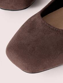 CUCCOO DOLLMOD 女士黑色方头舒适透气网面平底套脚鞋，女巫春季鞋款，春假复活节 - 深棕色 - 查看 8