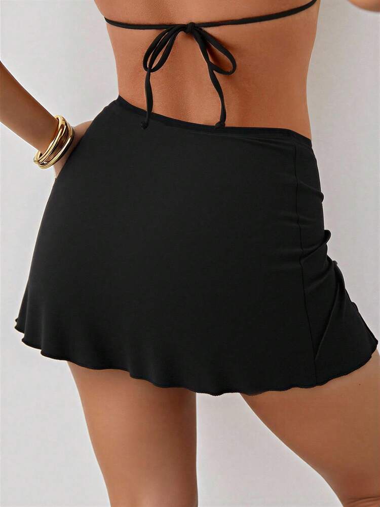 INAWLY SZ097 Black Starfish Design Minimalist Women Summer Skirt - Black - View 2