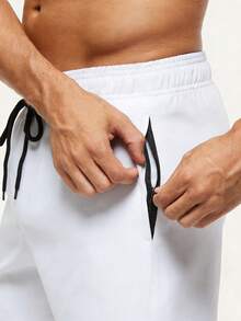 Zalmeno Quần dài nam dáng rộng, cạp chun, có dây rút và túi, thích hợp mặc đi biển. - trắng - Xem 5