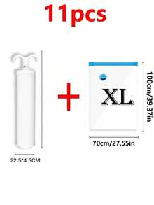 20/10/8/5/1件真空压缩袋，旅行收纳袋，衣物收纳袋，可重复使用真空袋，节省高达80%的空间，适用于夹克、衬衫、棉被、裤子、家居、宿舍、衣柜、卧室、浴室、旅行、返校季卧室、收纳袋、家居收纳、女式白色T恤、女式黑色裤子、女士冬装、连衣裙 - 彩色 - 查看 18