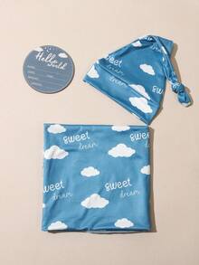 Newborn Photography Outfit And Props - Cloud Print - Multicolor - View 3