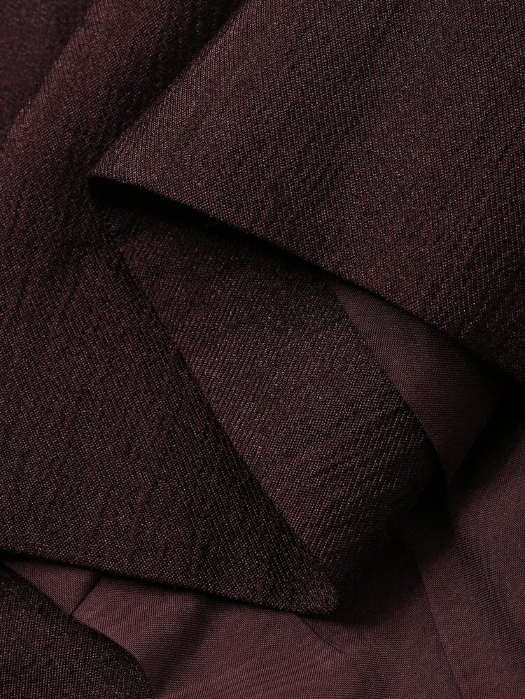 Women's Formal Commuter Red Shirt With Collar, Puff Sleeves And Waist Cinching Summer Y2k