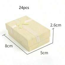 24件套蝴蝶结首饰礼盒，小型首饰礼盒，戒指、耳环、手链收纳盒，项链收纳盒，包装盒，节日礼物，周年纪念日，婚礼，生日，首饰展示和包装用品，串珠和首饰制作，生日礼物，节日礼物，朋友礼物，首饰展示，首饰携带，盒子，秋季装饰，圣诞礼物，万圣节礼物，项链盒，情侣礼物 - 多色4 - 查看 17