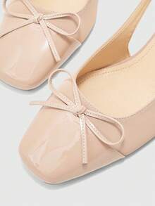 CUCCOO BIZCHIC Sapatos pretos clássicos femininos com tira no calcanhar, ideais para o Natal. - Pó nu - Ver 8