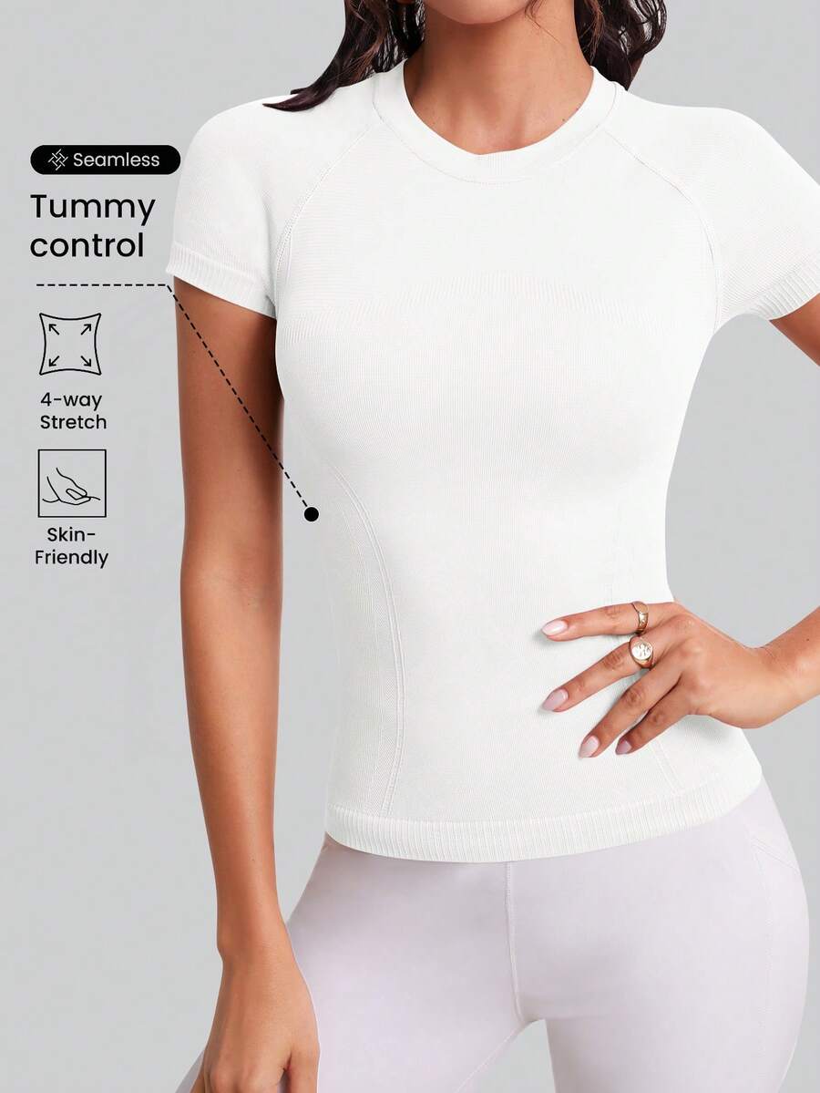 Sovereign Charm Áo thun thể thao lưới cắt lưng - trắng - Xem 1