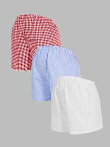 Modmama 3pcs Maternity Casual Solid & Printed Shorts - Multicolor - View 14