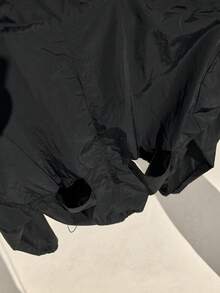 SHEIN In My Nature Women's Lightweight Loose Outdoor Windbreaker Jacket, Water-Resistant - Black - View 8