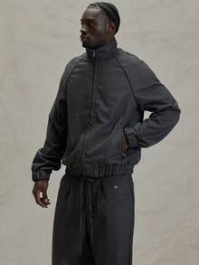 Musero Oversized Long Sleeve Zip Through High Neck Pinstripe Elasticated Waistband Spring Summer Essentials - Multicolor - View 5