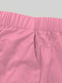 PopScrub Women's Fashion V-Neck Short Sleeve Pocket Ear-Hanging Split Scrub Set With Heart & Cherry Print Design - Multicolor - View 3