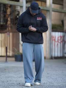 Heavens Edit Men's Casual Street 404 Slogan Graphic Print Thermal Lined Hoodie Sweatshirt, Autumn/Winter, Long Sleeve Top - Black - View 1