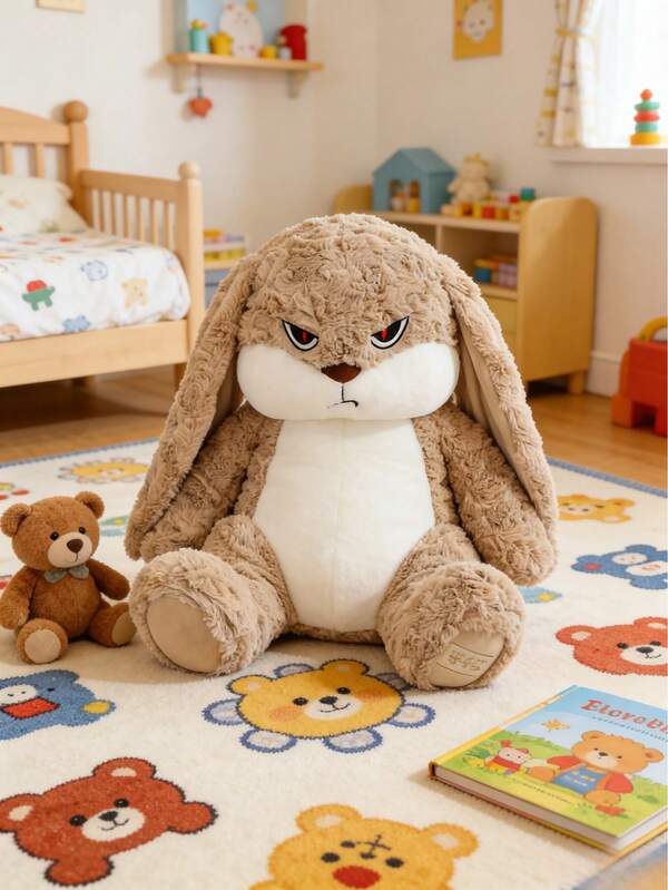 POKOJA LAND - BESTSELLERS Plush Rabbit Doll, Angry Rabbit Toy, Rabbit Shape, Vivid Expression And Soft Touch, Is The Perfect Choice For Home Decoration, Sofa Decoration, Party Decoration, Birthday Gifts And Various Holiday Gifts, Suitable For Children's Day, Valentine's Day, Easter And Other Festivals Spring To Summmner