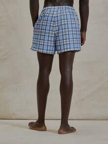 Musero All Over Checkered Boxers Style Elasticated Waistband Swim Shorts Spring Summer Essentials Swimwear PoolSide Beachy Holiday - Multicolor - View 4