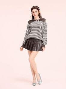 CUCCOO DOLLMOD French Round Head Soft Sole Hollow Ballet Shoes Women's Fashion Women Wear One Pedal Comfortable Soft Sole Low Vamp Temperament Velvet Versatile Flat Sole Shoe Valentine's Day - Silver - View 6