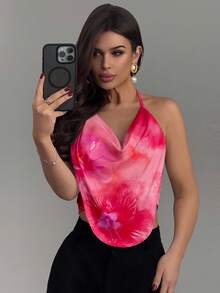 Firerie Áo hai dây đơn giản, thoải mái dành cho nữ, thích hợp cho mùa hè. - Hồng - Xem 3