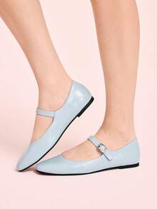 CUCCOO DOLLMOD Round Toe Comfortable Pink Bow Fashionable And Elegant Women's Flat Shoes Spring Shoes Spring Break Easter Valentine's Day - Baby Blue - View 5