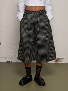 COUREZ Women Shorts - Black and White - View 1