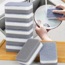 10pcs Magic Sponge ! ! Melte Away Double Sided Cleaning Sponge Kit ,Time-Saving, Effective For Tough Household Scrubbing,Reusable And Easy To Clean ! - Multicolor - View 3