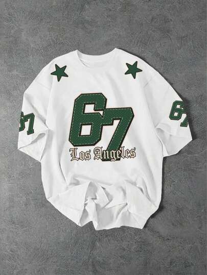 GENIUS ODE 男士极简印花圆领短袖T恤