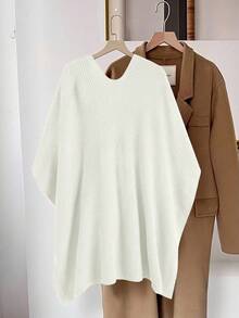 Franclia New Autumn/Winter Casual Elegant Personalized Shawl Collar Women Cardigan Sweater - White - View 2