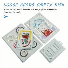 [3 Pcs Bead Tray] 1pc/2pcs/3pcs Bead Tray DIY Bead Design Plate, For Making Bracelets And Necklaces, Shaping Measurement DIY Tools - Grey - View 11