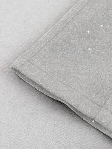 Franclia 时尚优雅闪亮修身羊毛混纺女式短裤 - 淺灰色 - 查看 5