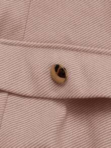 Franclia فستان فاخر للنساء موديل خريف/شتاء 2025، تصميم أنيق مع طوق، رقعات، ربطة عنق، جيب رفرف، أساور مكسرة، إغلاق بأزرار معدنية، مبطن ومريح، مناسب للاستخدام اليومي، متعدد الاستخدامات، للذهاب للعمل أو الحفلات - وردي - مشاهدة 6