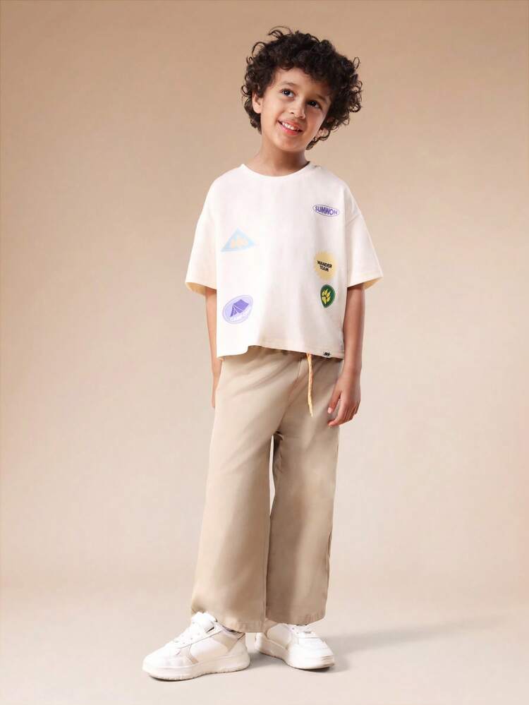 Oversized Tee And Wide Leg Pants Set