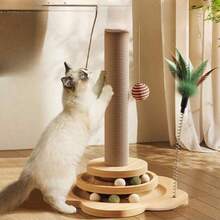 Cat Climbing Frame With Elevated Design - Durable Anti-Paw Scratching Cat Scratching Pad, Perfect For Self-Soothing, Claw-Molding And Entertaining The Cat All In One. - 46cm Longer - View 5