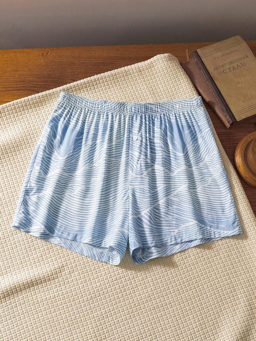 男士印花休闲哈伦裤 - 彩色 - 查看 1