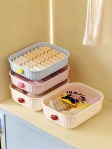 Joivida Dopamine Color Block Underwear Storage Box With Compartments, Household Closet Drawer Organizer, Socks & Underpants Classification Container, Desktop Dormitory Storage Organizer - Multicolor - View 4