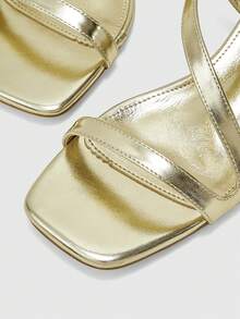 CUCCOO BIZCHIC 女士时尚优雅通勤高跟凉鞋 - 金色 - 查看 8