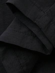 Dazy Kids 男童侧条纹工装口袋宽松短裤 - 黑色 - 查看 8