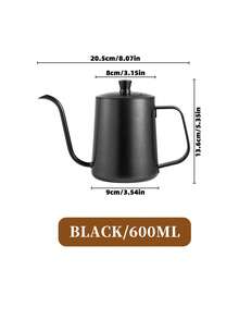 1个304不锈钢手冲咖啡壶，加厚壶身带盖，长嘴鹅颈壶，滴滤咖啡壶，咖啡机配件，厨房油壶，客厅装饰，工艺礼品 - 不鏽鋼咖啡壺 - 查看 10