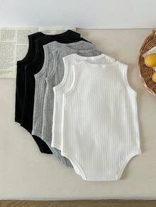 SHEIN Vintaside Kids Baby Boys Bodysuits - Multicolor - View 2