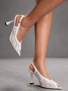 CUCCOO SZL Women Heeled Sandals Valentine's Day - White - View 3