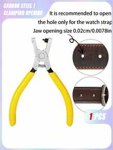 1pc Universal Handheld Belt Punch Tool For Belts, Shoelaces, Watch Straps, Men's Valentine's Day, Valentine's Day Wedding, Birthday, Pliers, Tools, Binder Clips - Yellow - View 4
