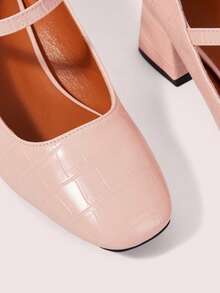 CUCCOO DOLLMOD 女士圆头粉色学院风JK鞋款，百搭舒适，可爱甜美双带玛丽珍鞋 - 淺粉色 - 查看 8