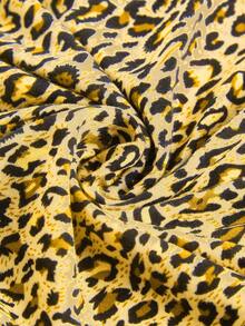 SHEIN SXY Vestido sexy con estampado de leopardo y calado - Amarillo - Ver 6