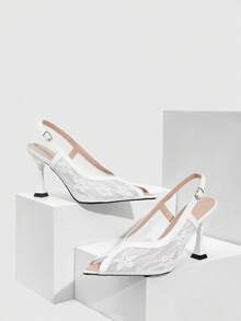 CUCCOO SZL Women Heeled Sandals Valentine's Day - White - View 2