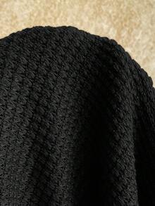 Soleia 新款度假风露背镂空腰部系带修身迷你连衣裙，波西米亚风，度假风，秋季女装，复古风，假日风 - 黑色 - 查看 8