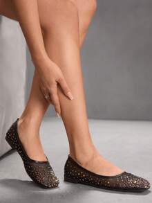 CUCCOO SZL Giày bệt nữ cho ngày Valentine - màu đen - Xem 10