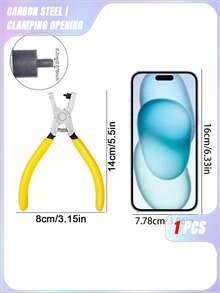 1pc Universal Handheld Belt Punch Tool For Belts, Shoelaces, Watch Straps, Men's Valentine's Day, Valentine's Day Wedding, Birthday, Pliers, Tools, Binder Clips - Yellow - View 3