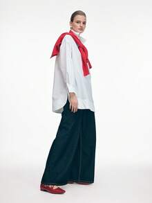 Mnmlis Solid Color Small Square Toe Daily Fashion Comfortable Versatile Casual Flat Shoes, Suitable For Walking Travel And Vacation - Burgundy - View 9