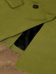 Aveloria Modichic 女士翻领宽松长袖西装外套，配双腰带 - 綠色 - 查看 7