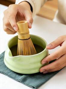 5-Piece Matcha Eggbeater Set - Matcha Set Includes Matcha Eggbeater And Bowl (Matcha Bowl), Sieve, Stand, And Spoon - Complete Set Of Matcha Lattes And Matcha Enthusiasts Gift Japanese Tea Making Tools In 4 Colors - Multicolor - View 2