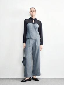 CUCCOO BIZCHIC Women's Pointed Toe Lace-Up Design Fashionable High Heels, Versatile For Daily Wear - Black - View 6