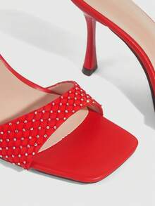 CUCCOO SZL Sandalias de gladiador para mujer - Rojo - Ver 5