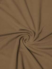 EMERY ROSE Women's Summer Hemmed Round Neck Short Sleeve Casual T-Shirt Graphic Tees Women Tops - Coffee Brown - View 4