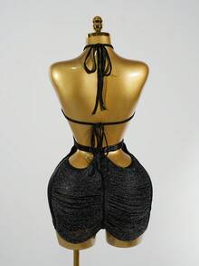 BamGleam Women Short Dresses - Black - View 2